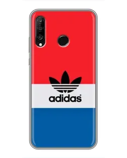 Чехол для Huawei P30 Lite / Nova 4e с картинкой «Ретро блоки Adidas»