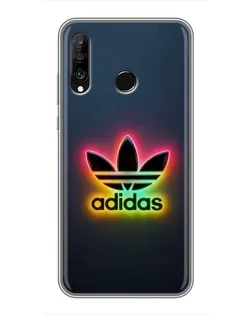 Чехол для Huawei P30 Lite / Nova 4e с картинкой «Неоновый Adidas»