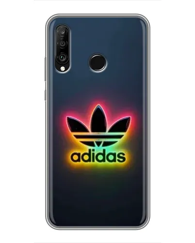 Чехол для Huawei P30 Lite / Nova 4e с картинкой «Неоновый Adidas»