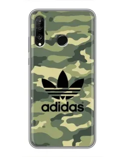 Чехол для Huawei P30 Lite / Nova 4e с картинкой «Милитари стиль Adidas»