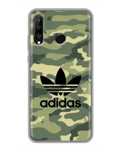 Чехол для Huawei P30 Lite / Nova 4e с картинкой «Милитари стиль Adidas»