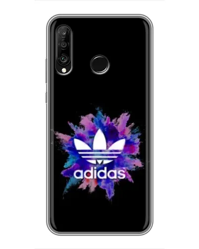 Чехол для Huawei P30 Lite / Nova 4e с картинкой «Взрыв красок Adidas»