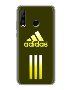 Чехол для Huawei P30 Lite / Nova 4e с картинкой «Оливковый градиент Adidas»