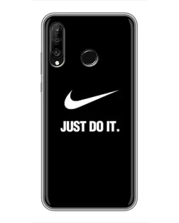 Чехол для Huawei P30 Lite / Nova 4e с картинкой «Классический принт Nike»