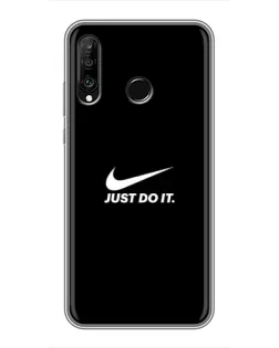 Чехол для Huawei P30 Lite / Nova 4e с картинкой «Минимализм от Nike»