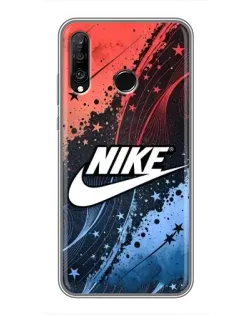 Чехол для Huawei P30 Lite / Nova 4e с картинкой «Градиентный принт Найк»