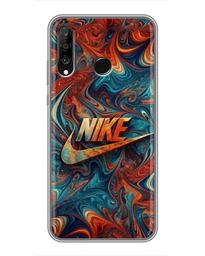 Чехол для Huawei P30 Lite / Nova 4e с картинкой «Nike в абстракции»