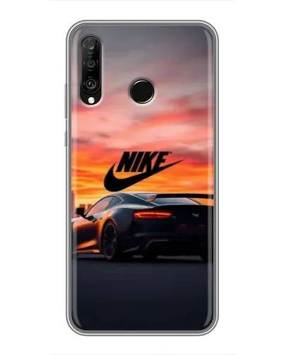 Чехол для Huawei P30 Lite / Nova 4e с картинкой «Nike и суперкар»