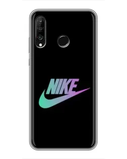 Чехол для Huawei P30 Lite / Nova 4e с картинкой «Nike — городская ночь»