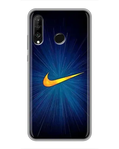 Чехол для Huawei P30 Lite / Nova 4e с картинкой «Синий пульс Nike» Чехол для Huawei P30 Lite / Nova 4e с картинкой «Синий пульс Nike»