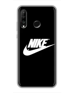 Чехол для Huawei P30 Lite / Nova 4e с картинкой «Мазки краски Nike»