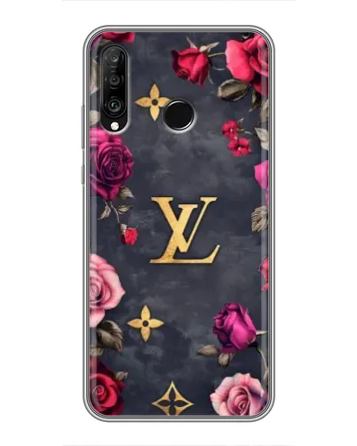 Чехол для Huawei P30 Lite / Nova 4e с картинкой «Цветочный Louis Vuitton»