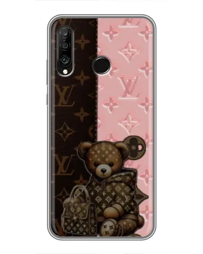 Чехол для Huawei P30 Lite / Nova 4e с картинкой «Мишка в стиле LV»