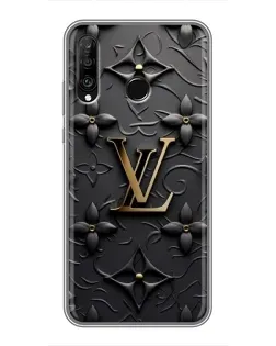 Чехол для Huawei P30 Lite / Nova 4e с картинкой «Кожаная текстура LV»