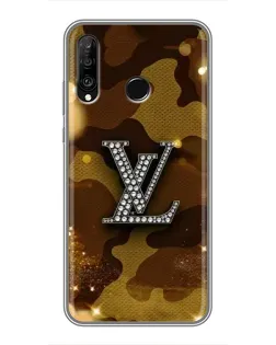 Чехол для Huawei P30 Lite / Nova 4e с картинкой «Камуфляжный Louis Vuitton»