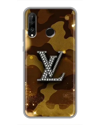 Чехол для Huawei P30 Lite / Nova 4e с картинкой «Камуфляжный Louis Vuitton»