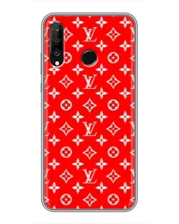 Чехол для Huawei P30 Lite / Nova 4e с картинкой «Яркий паттерн LV»