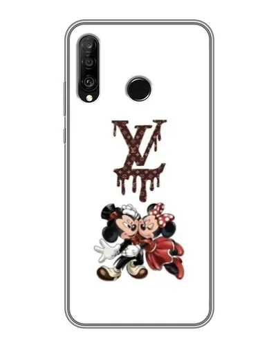 Чехол для Huawei P30 Lite / Nova 4e с картинкой «LV и Микки Маус»