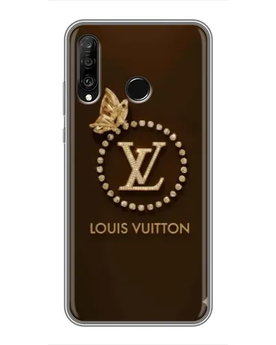 Чехол для Huawei P30 Lite / Nova 4e с картинкой «LV — золотая печать»