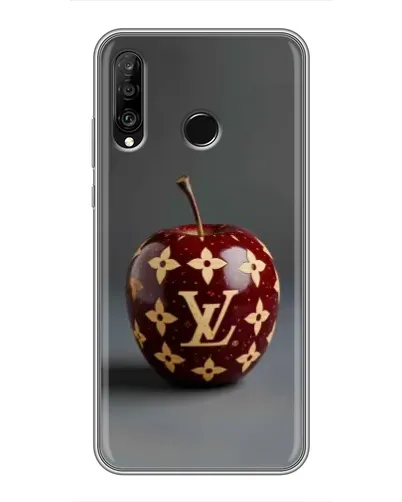 Чехол для Huawei P30 Lite / Nova 4e с картинкой «Красное яблоко LV»