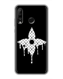 Чехол для Huawei P30 Lite / Nova 4e с картинкой «Цветочная монограмма»