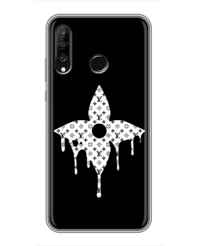 Чехол для Huawei P30 Lite / Nova 4e с картинкой «Цветочная монограмма»