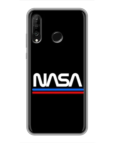 Чехол для Huawei P30 Lite / Nova 4e с картинкой «NASA — классика Red Blue»
