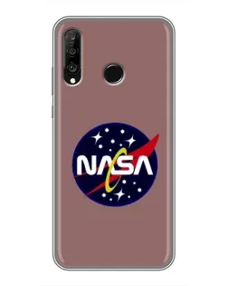 Чехол для Huawei P30 Lite / Nova 4e с картинкой «NASA — ретро космос»