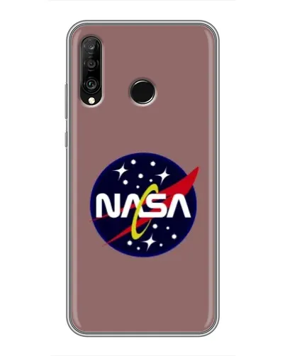 Чехол для Huawei P30 Lite / Nova 4e с картинкой «NASA — ретро космос»