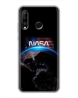 Чехол для Huawei P30 Lite / Nova 4e с картинкой «Земля из космоса NASA»