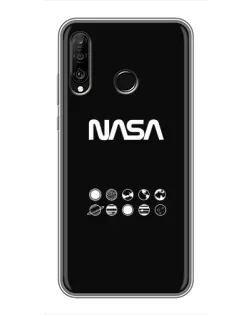 Чехол для Huawei P30 Lite / Nova 4e с картинкой «NASA — технический принт»