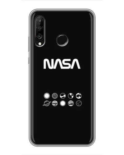 Чехол для Huawei P30 Lite / Nova 4e с картинкой «NASA — технический принт»