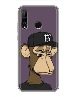 Чехол для Huawei P30 Lite / Nova 4e с картинкой «Bored Ape в кепке»