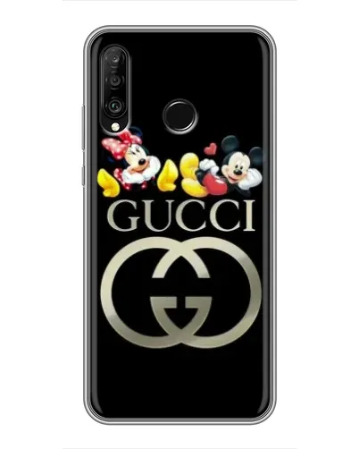 Чехол для Huawei P30 Lite / Nova 4e с картинкой «Gucci — герои Disney»