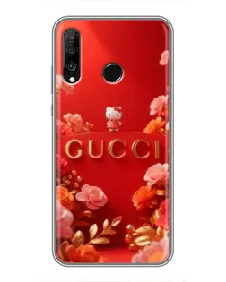 Чехол для Huawei P30 Lite / Nova 4e с картинкой «Gucci — золотой сад»
