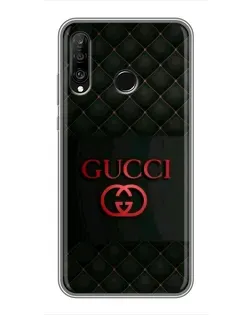 Чехол для Huawei P30 Lite / Nova 4e с картинкой «Gucci — стеганый черный»