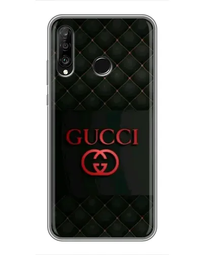 Чехол для Huawei P30 Lite / Nova 4e с картинкой «Gucci — стеганый черный»