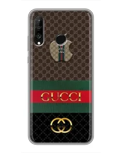 Чехол для Huawei P30 Lite / Nova 4e с картинкой «Gucci — брендированный десерт»