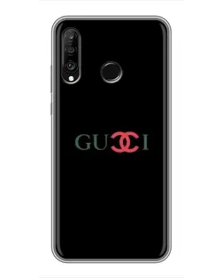 Чехол для Huawei P30 Lite / Nova 4e с картинкой «Gucci — красный градиент»