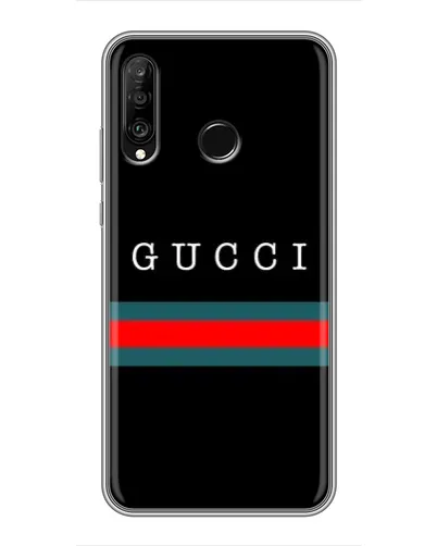 Чехол для Huawei P30 Lite / Nova 4e с картинкой «Gucci — красный пояс»