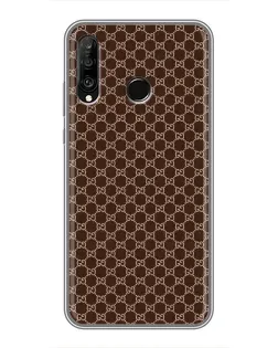 Чохол для Huawei P30 Lite / Nova 4e з картинкою «Gucci — шоколадна сітка»