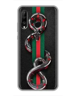 Чохол для Huawei P30 Lite / Nova 4e з картинкою «Gucci — змія на смузі»