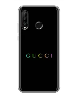 Чохол для Huawei P30 Lite / Nova 4e з картинкою «Gucci — неоновий мінімалізм»