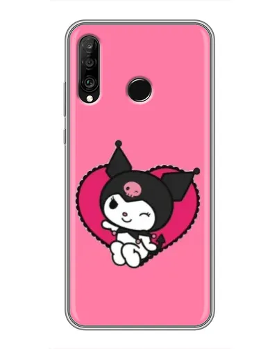 Чехол для Huawei P30 Lite / Nova 4e с картинкой «Kuromi — любовь в сердце»