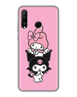 Чехол для Huawei P30 Lite / Nova 4e с картинкой «My Melody и Kuromi» Чехол для Huawei P30 Lite / Nova 4e с картинкой «My Melody и Kuromi»