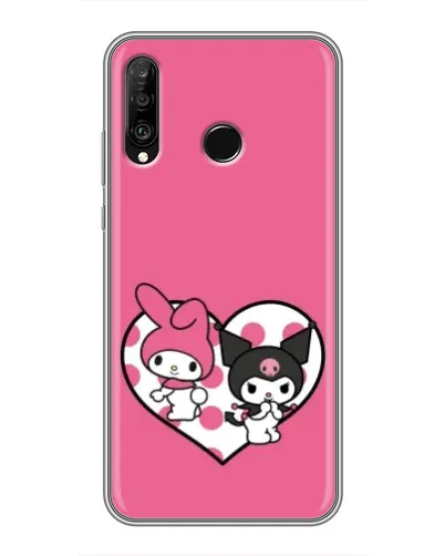 Чехол для Huawei P30 Lite / Nova 4e с картинкой «Kuromi и My Melody»