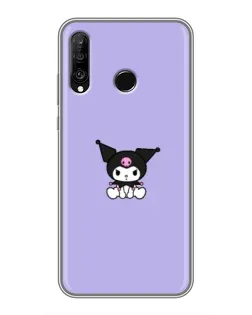 Чехол для Huawei P30 Lite / Nova 4e с картинкой «Kuromi — фиолетовый минимализм» Чехол для Huawei P30 Lite / Nova 4e с картинкой «Kuromi — фиолетовый минимализм»