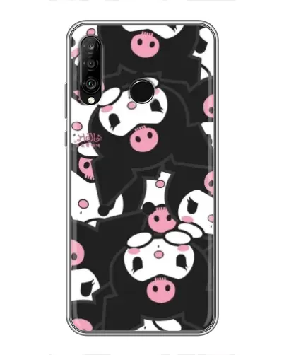 Чехол для Huawei P30 Lite / Nova 4e с картинкой «Паттерн голов Куроми»