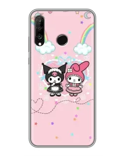 Чехол для Huawei P30 Lite / Nova 4e с картинкой «My Melody и Kuromi» Чехол для Huawei P30 Lite / Nova 4e с картинкой «My Melody и Kuromi»