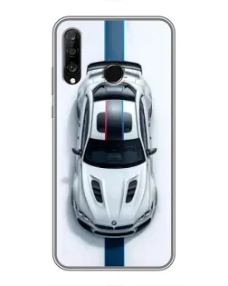 Чехол для Huawei P30 Lite / Nova 4e с картинкой «Вид сверху — BMW M»